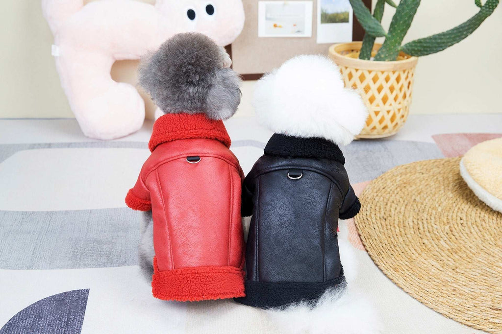 Cappottino Scamosciato per Cani "Blue Moon" con Imbottitura in Pile e Pettorina Integrata - Dog Moda