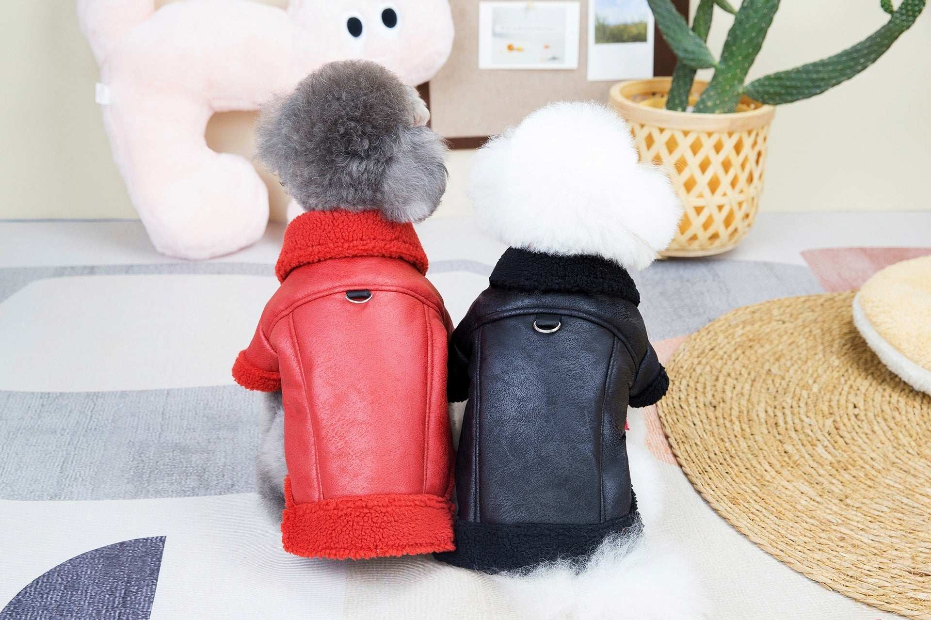 Cappottino Scamosciato per Cani "Blue Moon" con Imbottitura in Pile e Pettorina Integrata - Dog Moda