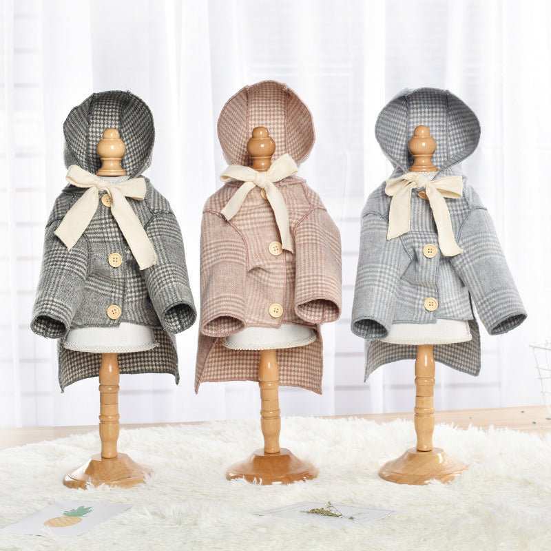 Cappottino Simil Cashmere per Cani con Cappuccio e Fiocchetto – Eleganza Invernale - Dog Moda