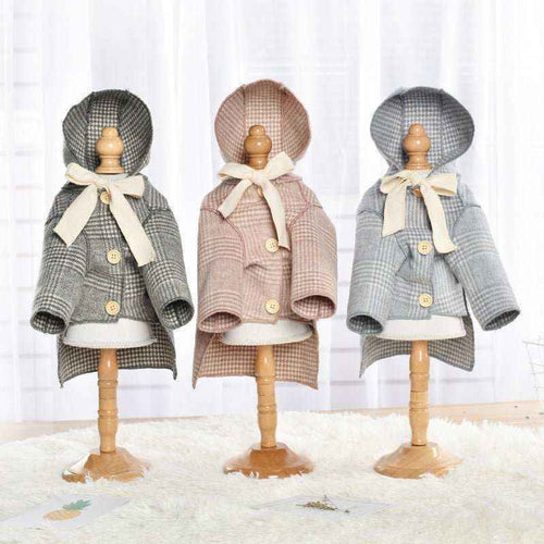 Cappottino Simil Cashmere per Cani con Cappuccio e Fiocchetto – Eleganza Invernale - Dog Moda