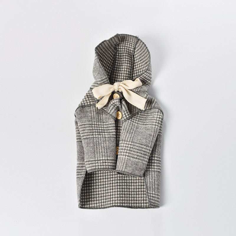 Cappottino Simil Cashmere per Cani con Cappuccio e Fiocchetto – Eleganza Invernale - Dog Moda