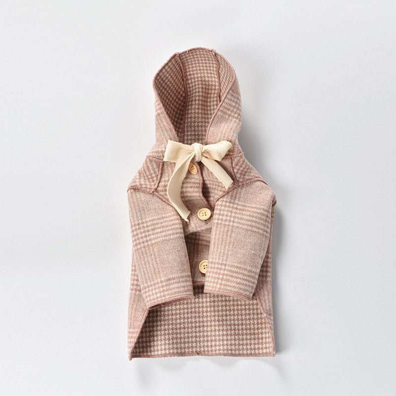 Cappottino Simil Cashmere per Cani con Cappuccio e Fiocchetto – Eleganza Invernale - Dog Moda