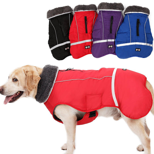 Cappotto Impermeabile per Cani Taglia Grande Modello "Tucson" – Comfort, Protezione e Visibilità Notturna - Dog Moda