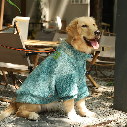 Cappotto in Pile per Cani di Taglia Grande – Comfort e Calore per le Passeggiate Autunnali - Dog Moda