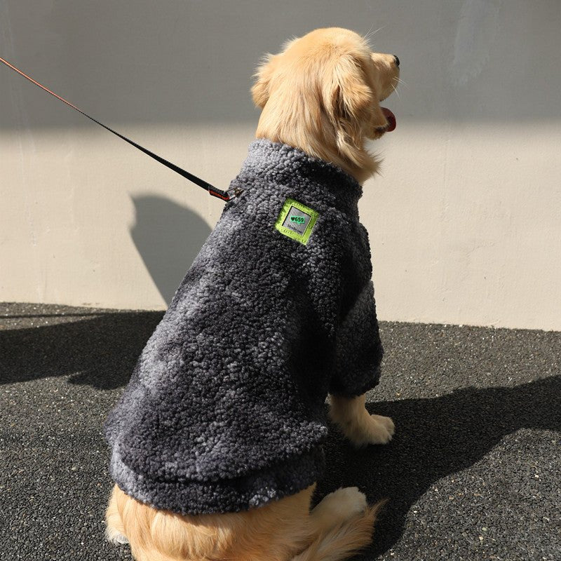 Cappotto in Pile per Cani di Taglia Grande – Comfort e Calore per le Passeggiate Autunnali - Dog Moda