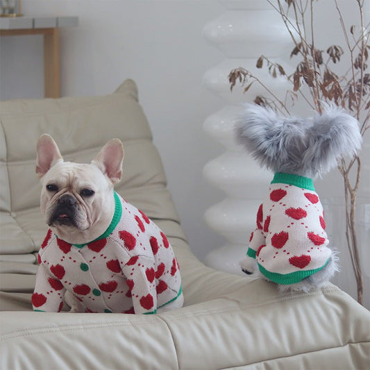 Cardigan Cuori d'Amore: Eleganza e Comfort per il Tuo Amico Fedele - Dog Moda