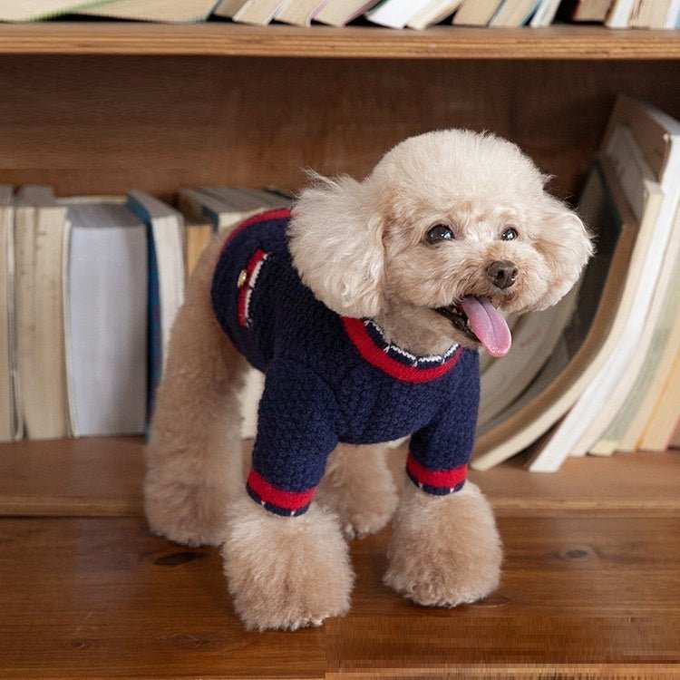 Cardigan Elegante per Cani con Taschine e Mezza Manica - Modello "Flute" - Dog Moda