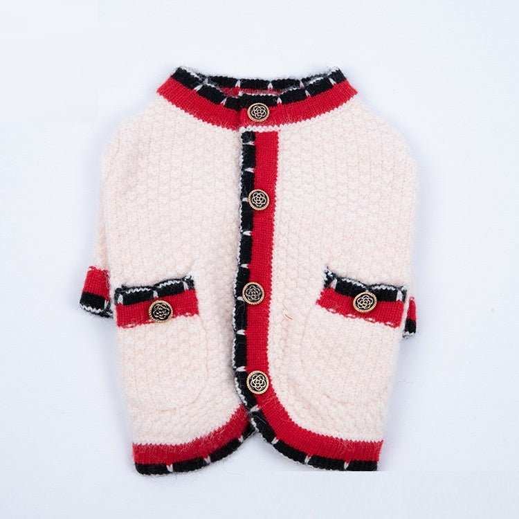 Cardigan Elegante per Cani con Taschine e Mezza Manica - Modello "Flute" - Dog Moda