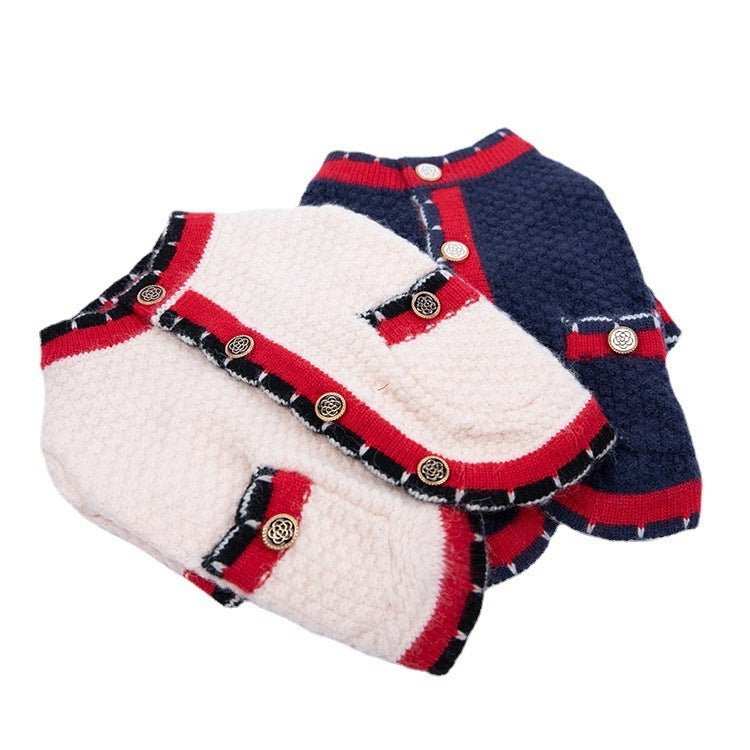 Cardigan Elegante per Cani con Taschine e Mezza Manica - Modello "Flute" - Dog Moda