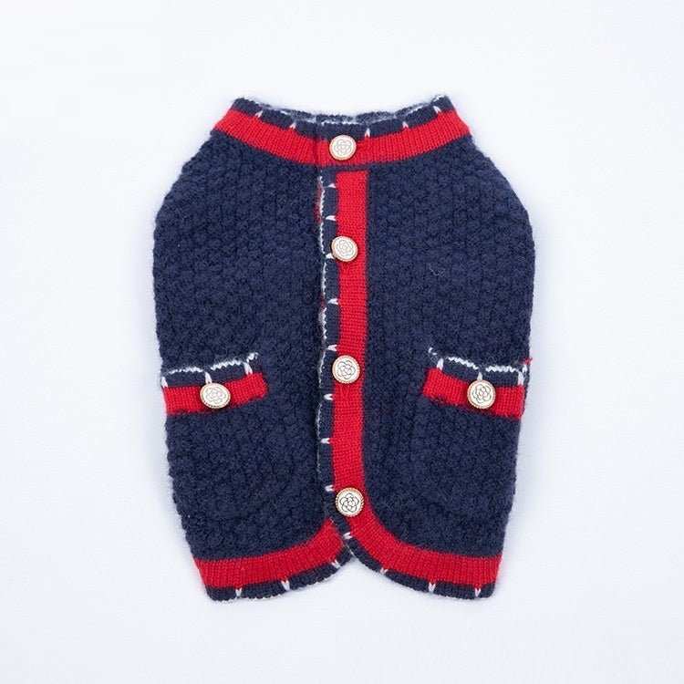 Cardigan Elegante per Cani con Taschine e Mezza Manica - Modello "Flute" - Dog Moda