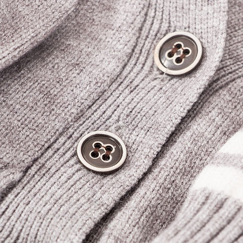 Cardigan per Cani "Paris" Grigio con Chiusura a Bottoni sul Torace - Dog Moda