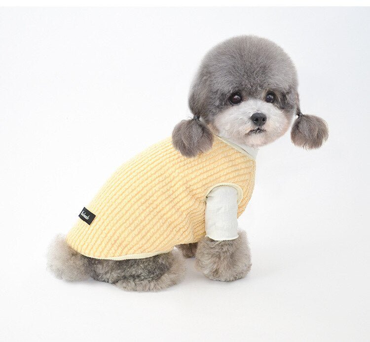 Cardigan Smanicato per Cani Modello "Pettrip" – Calore e Stile per il Tuo Amico a Quattro Zampe - Dog Moda