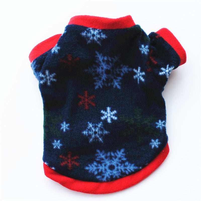 Maglia per Cani di Piccola Taglia in Caldo Pile con Fantasie Festive - Dog Moda