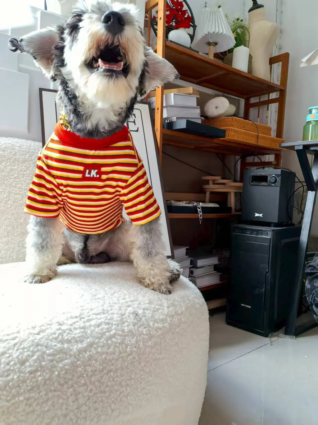 Elastisch Gestreept Shirt voor Honden - Warm en Comfortabel