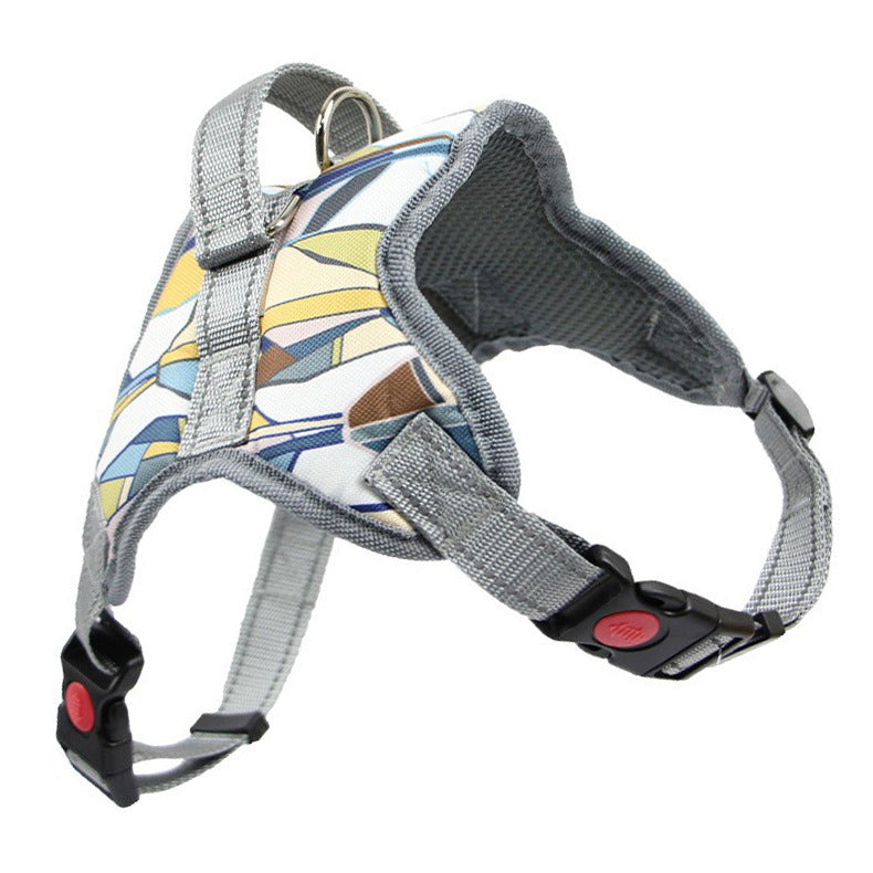 Breathable and reflective fabric dog harness "Pluto"