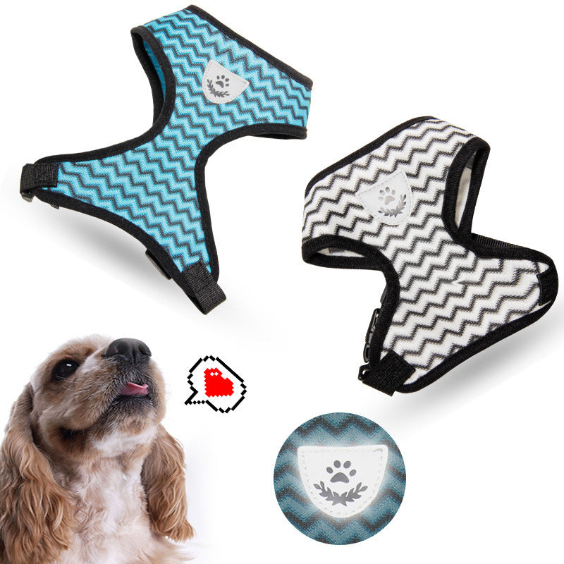 Harness for Dogs and Cats Model "Urban" - Breathable with Reflective Inserts