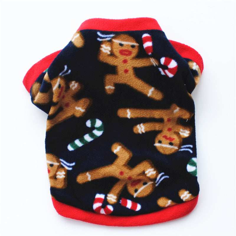 Maglia per Cani di Piccola Taglia in Caldo Pile con Fantasie Festive - Dog Moda