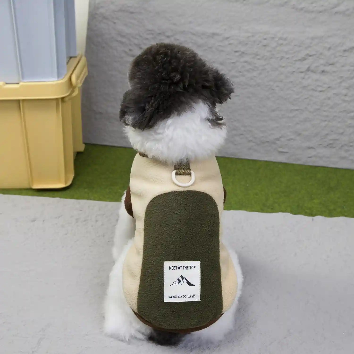 Felpa Cani Mountain Pile Sherpa Anello Pettorina Inverno