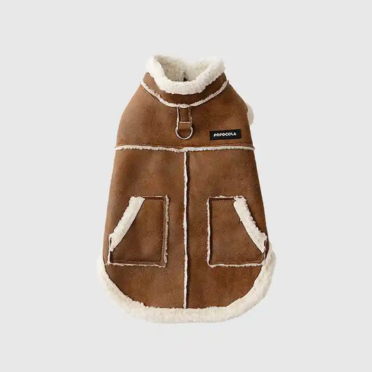 Cappotto Scamosciato per Cani - Imbottito Pile d'Agnello by Dog Moda