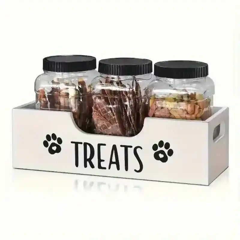 Porta Snack per Cani Treats - Contenitore con 3 Barattoli by null