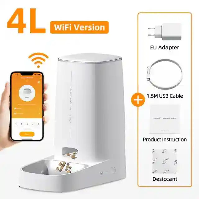 Distributore Automatico Cibo Cani Gatti 4L WiFi by Dog Moda