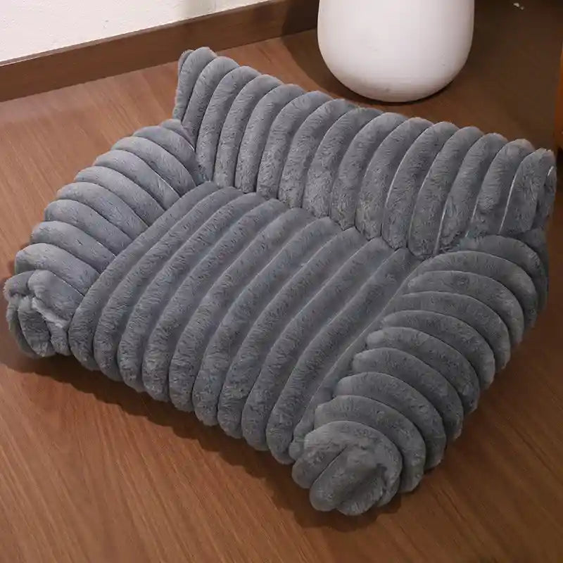 Royal Sofa Velvet Cat Bed - Elegant Soft Bed