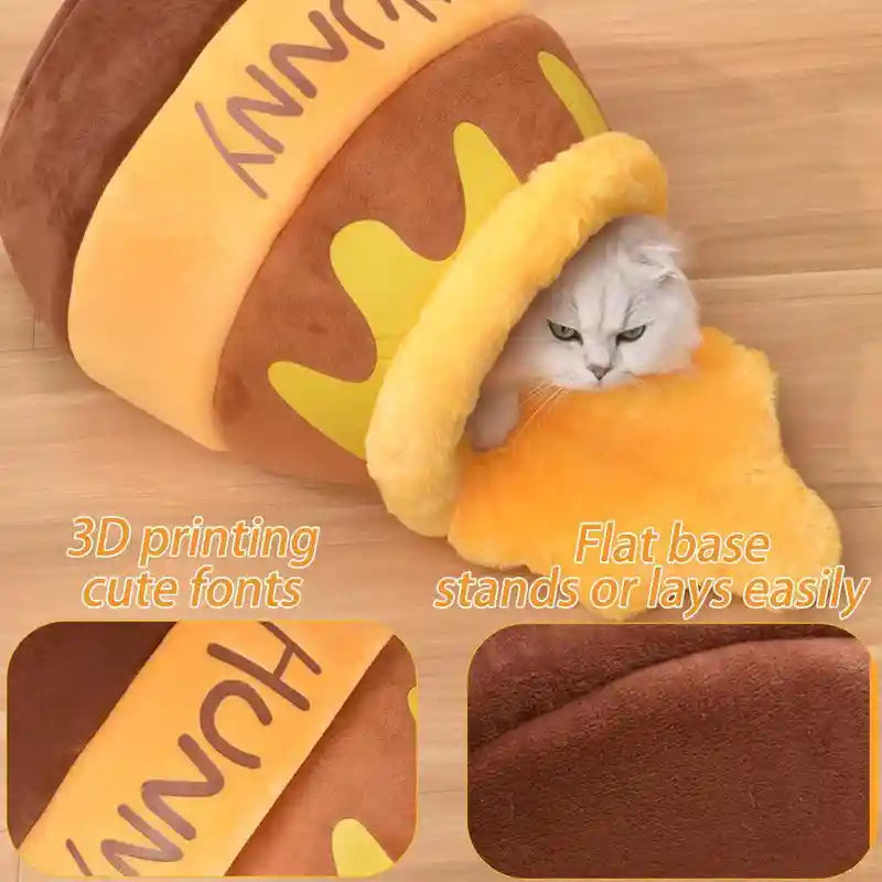 Honey Jar Cat Bed - Memory Foam Cave Bed