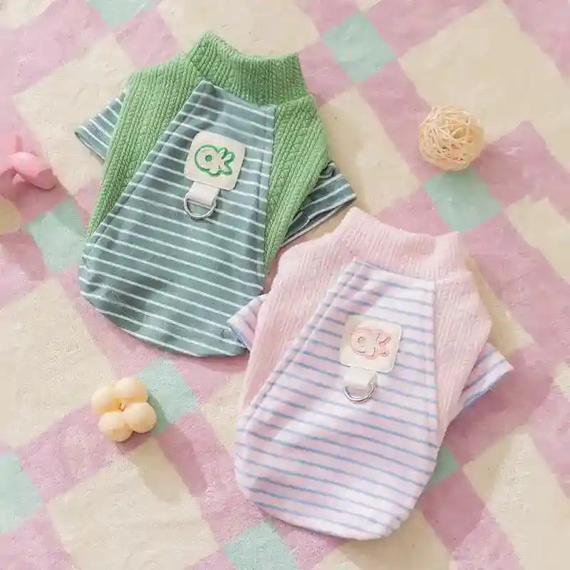 Maglie a Righe per Cani con Anello Pettorina - OK Style by Dog Moda