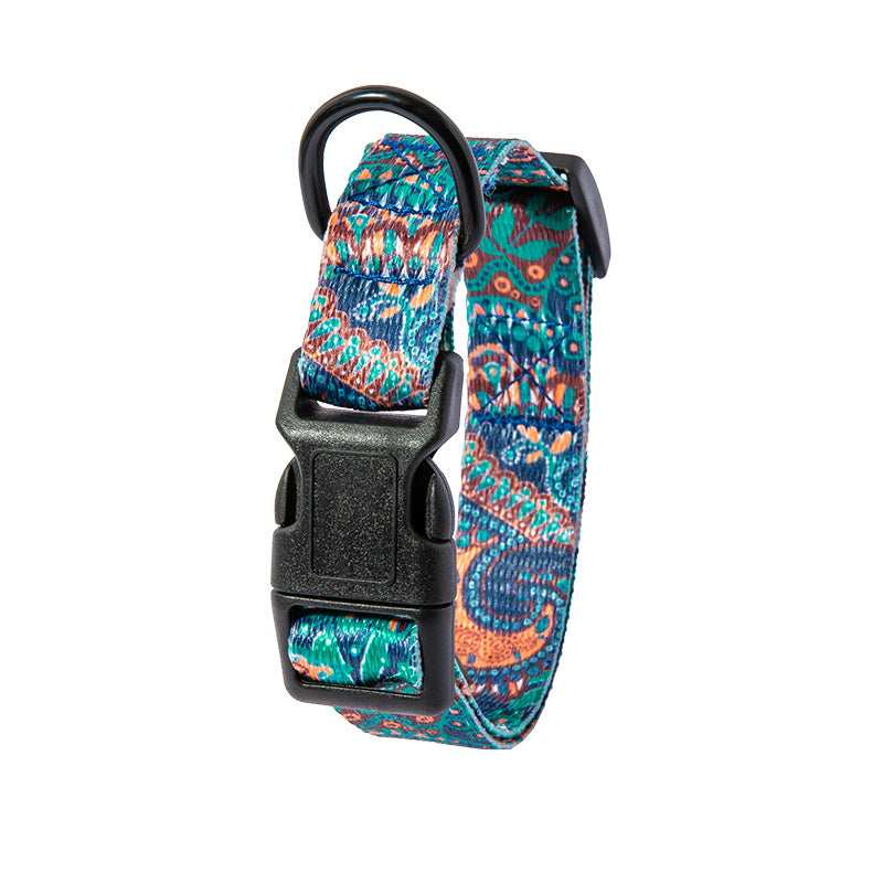 Dog Collar and Leash Set - "Bohemian" Model