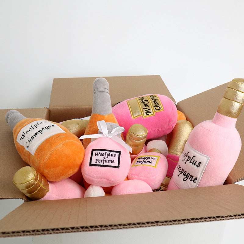 Plush Dog Toy – Soft Bottles and Scents for Small Breeds