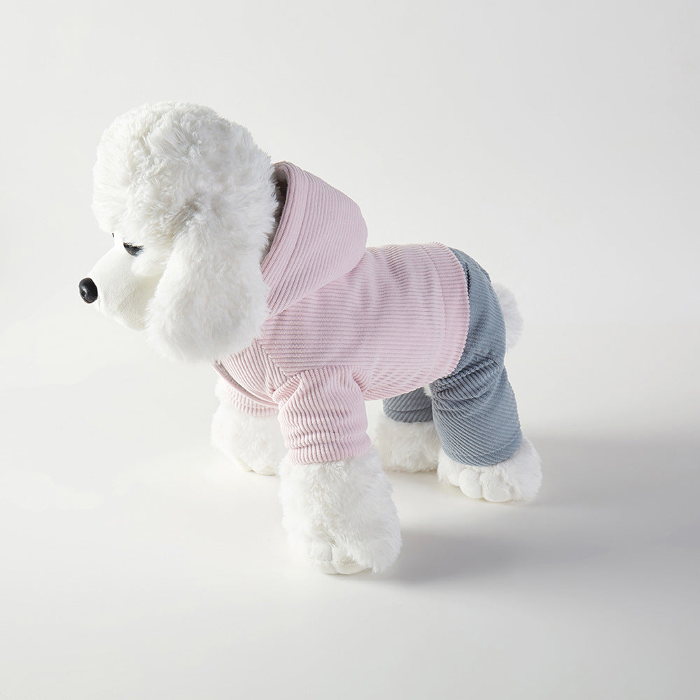 Coco Tweed Dog Coat - Corduroy 4 Legs Fleece