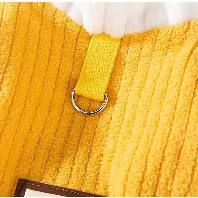 イージリーサティスファイド 犬猫用ジャンプスーツ - イエローリブ トレンディ