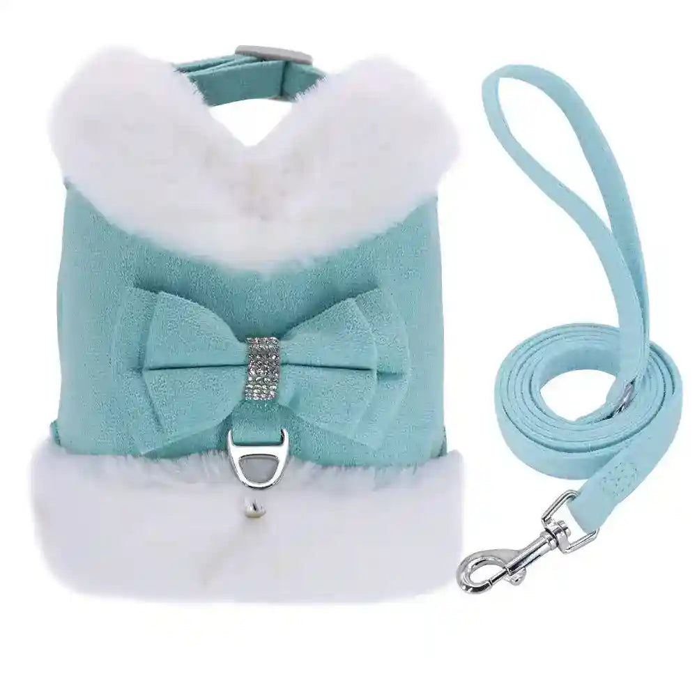 Pettorina per Cani con Fiocchetto e Guinzaglio Regolabile by Dog Moda
