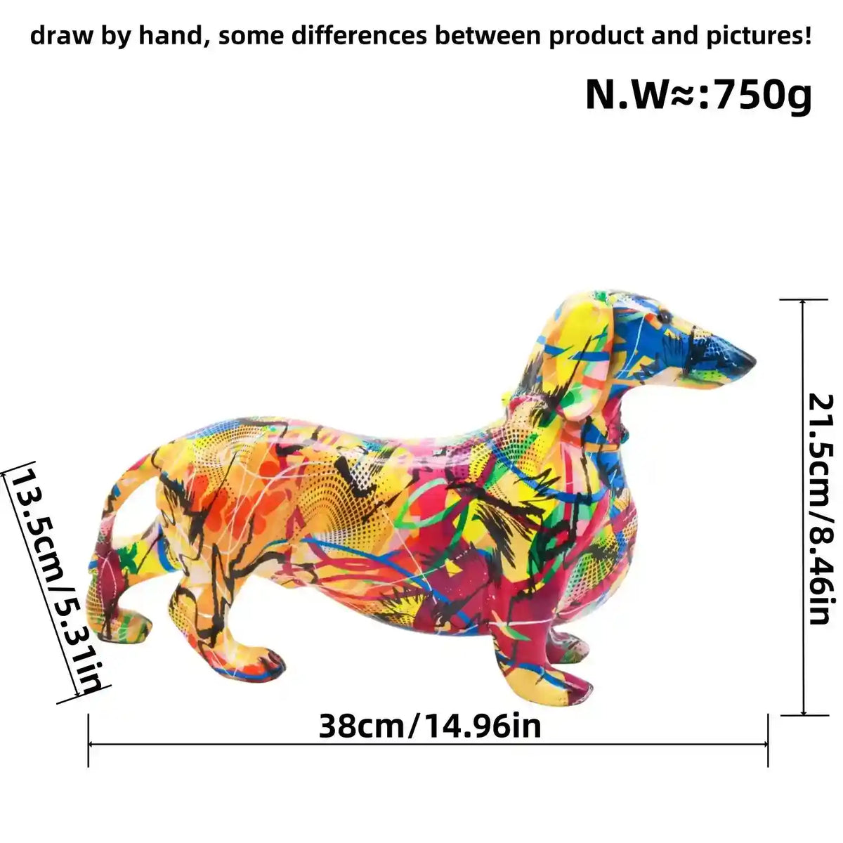 Statua Bassotto Decorativa 21cm o 38cm - Idea Regalo by Dog Moda