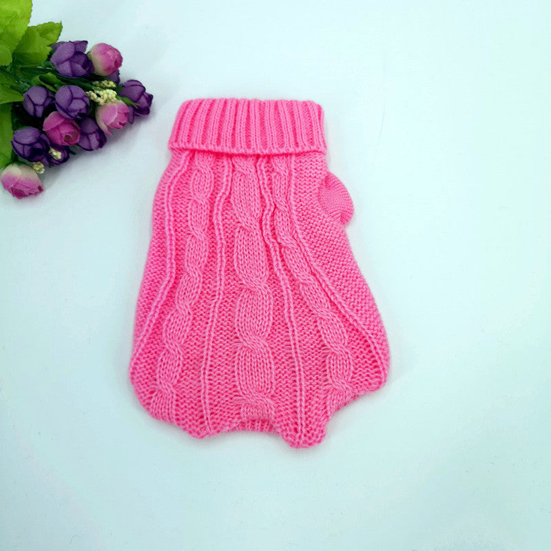"Penelope" Solid Color Dog Sweater – Style and Warmth for Winter Days