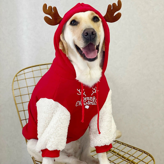 Felpa Natale Cane Gatto Merry Christmas Renna Cappuccio by Dog Moda