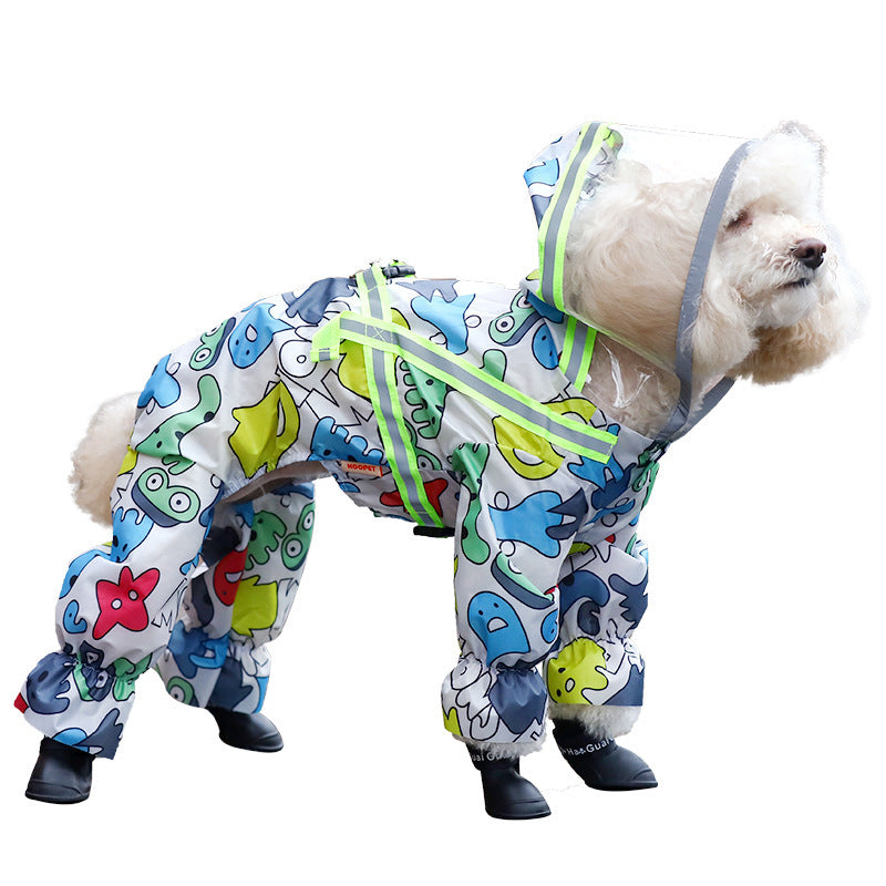 Impermeabile per Cani - Modello Travel con Protezione Totale pettorina integrata - Dog Moda
