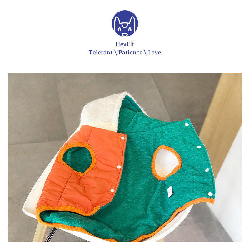 Sunny Doppelseitiger ärmelloser Hunde-Hoodie – mit Kapuze