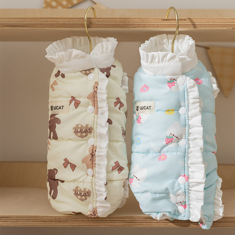 Cappottino WCAT per Cani con Orsetti - Caldo e Morbido