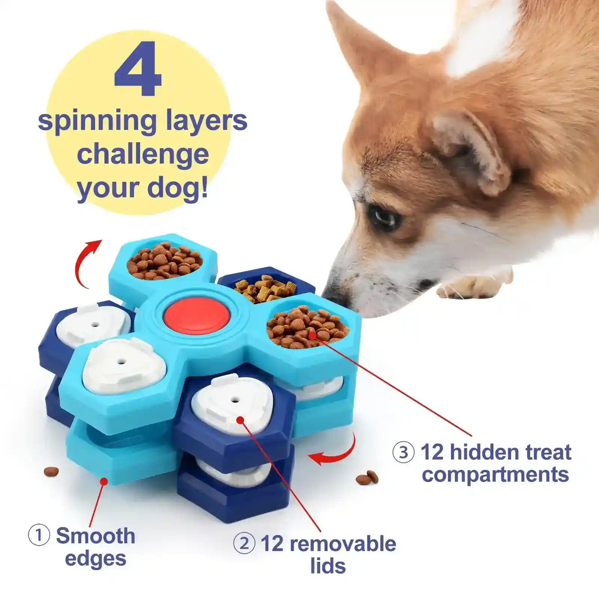 Gioco Interattivo per Cani - Puzzle Antiscivolo Slow Feeder by null