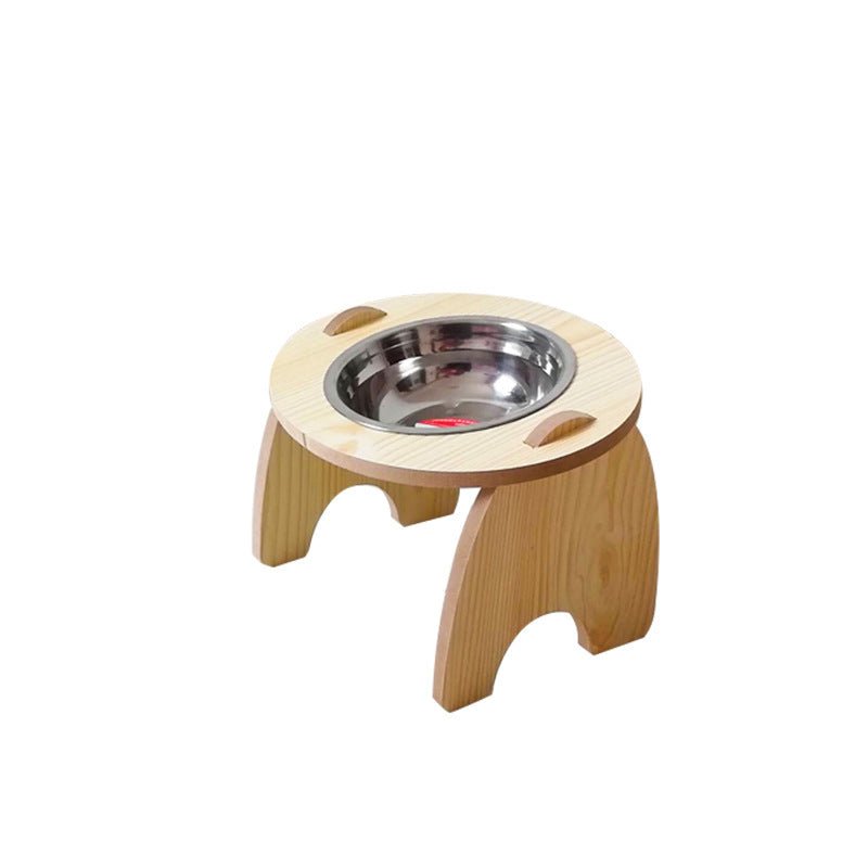 Ciotola Rialzata in Legno per Cani e Gatti - Disponibile in Versione Singola o Doppia - Dog Moda