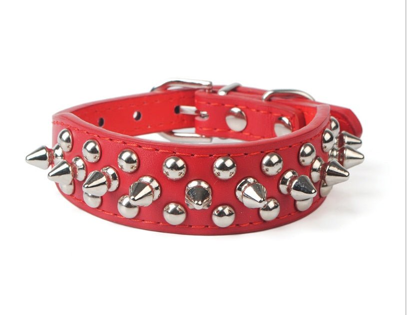 Collare per cani in pelle con borchie a punta "BlackBull" - Dog Moda