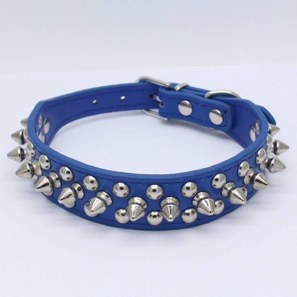 Collare per cani in pelle con borchie a punta "BlackBull" - Dog Moda