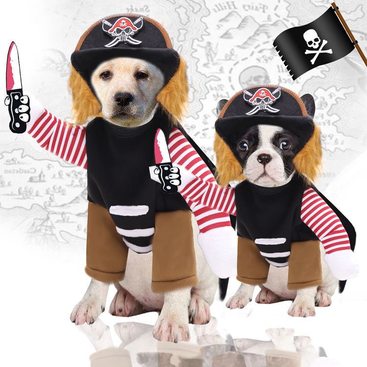 Costume per cani e gatti da pirata Halloween e feste - Dog Moda