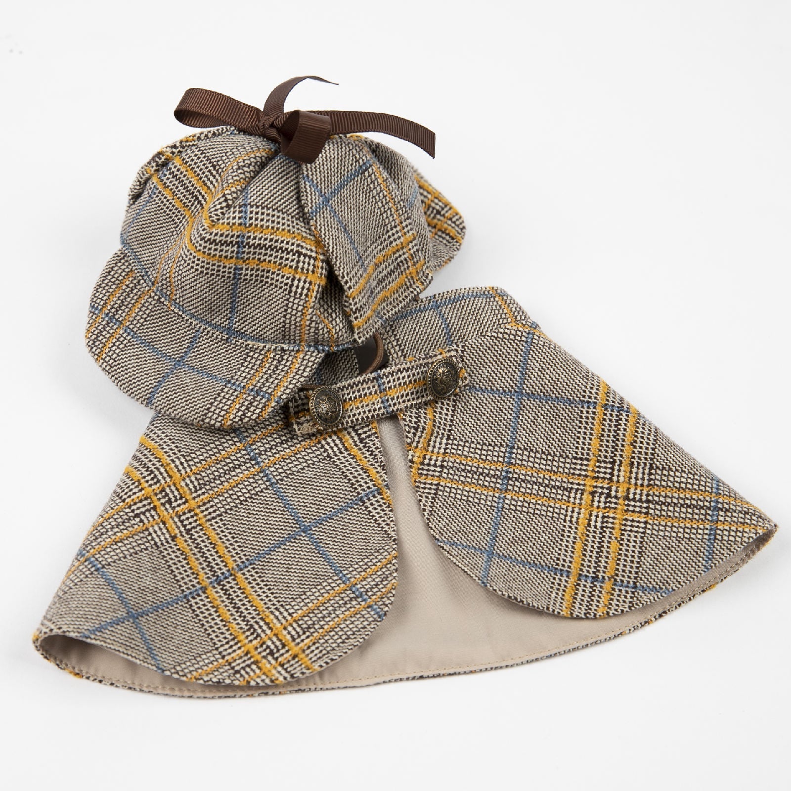 Costume per Cani "Sherlock Holmes" - Stile Detective in Camel - Dog Moda