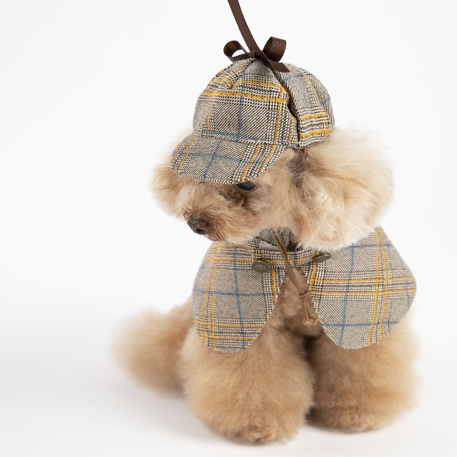 Costume per Cani "Sherlock Holmes" - Stile Detective in Camel - Dog Moda