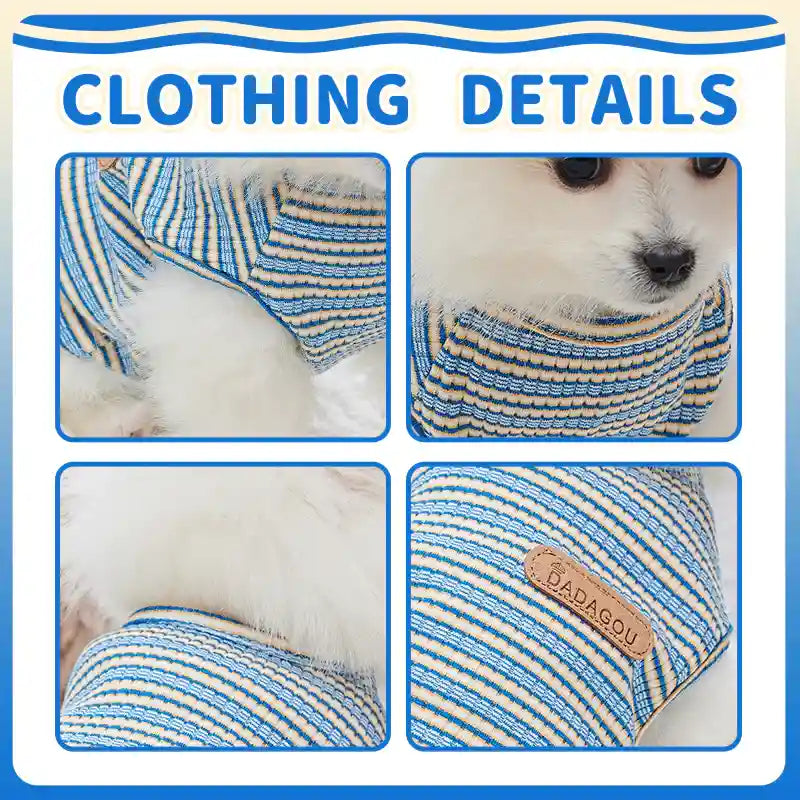 Maglia a Righe per Cani Dadagou - Fresca e Traspirante by Dog Moda