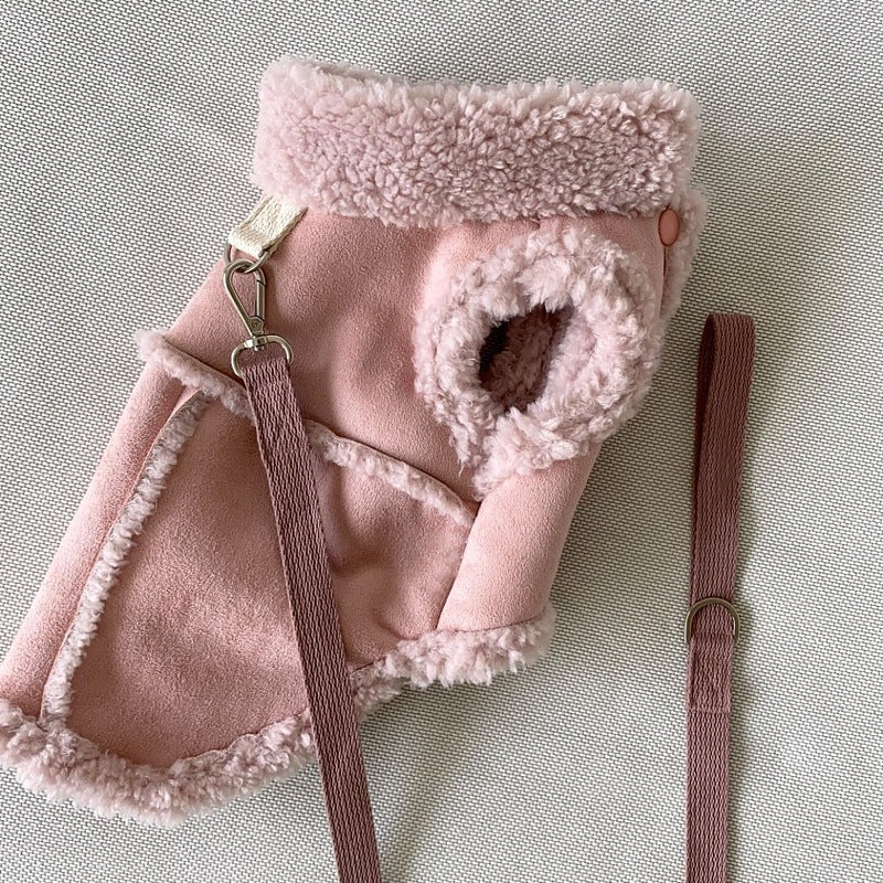 Cappotto Scamosciato con Pettorina per Cani | Dogmoda.it