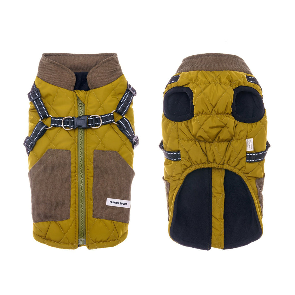 Winter Padded Dog Coat with Harness