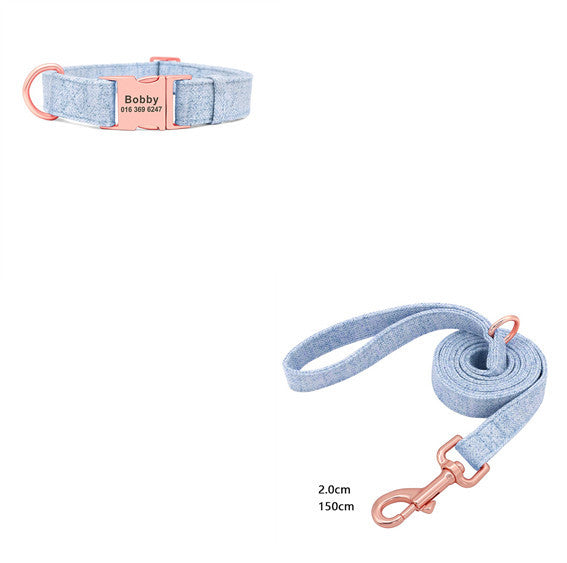 Personalisiertes Hundehalsband Candy mit Namen und Nummer – Verstellbar